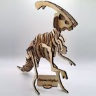 [R1027] Squelette Parasaurolophus en bois (dinosaure)