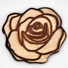 [R1030] Magnet rose en bois