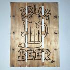 [R1149] Affiche bois portrait de Drink Beer [Taÿe]