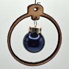 [R1207] Suspension sapin bois + boule bleue