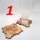 [R1382] 1 dessous de verre puzzle