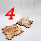 [R1383] 4 dessous de verres puzzle