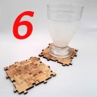 [R1384] 6 dessous de verres puzzle