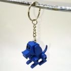 [R1415] Porte-clé chien mécanique bleu