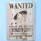 [R1498] Affiche bois avis de recherche One Piece : Monkey D Luffy 1 500 000 000