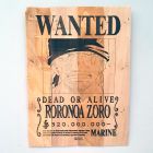 [R1502] Affiche bois avis de recherche One Piece : Rorona Zoro