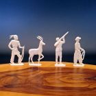 [R2138] Lot 4 figurines vintage Cracker Jack Toys