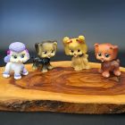 [R2139] Lot 4 figurines chiens, Beebs et My pet pals chic dolls
