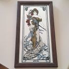 [R2146] Miroir vintage « spring » Alfons Mucha
