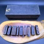 [R2222] Lot 9 caractères imprimerie en bois