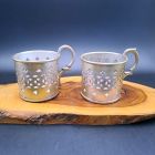 [R2371] Lot de 2 porte-verres à thé en métal argenté