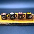 [R2384] Lot mini tasses CAFÉ bougeoirs