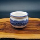 [R2388] Mini poterie en céramique blanche et bleu