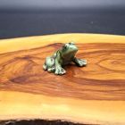 [R2430] Grenouille miniature vintage en céramique verte