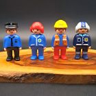 [R2470] Lot 4 playmobils 1.2.3 geobra 1990