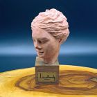 [R2483] Statue en terre cuite du visage de la déesse Hygeia de l atelier artistique PsycArt signée Lundbeck