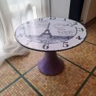 [R2571] Table basse pendule pied violet