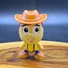 [R2619] Figurine vintage cowboy plastique grande tête à mouvement