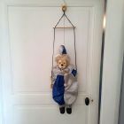 [R2639] Clown pantin à suspendre (nez noir)