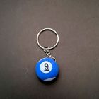 [R2708] Porte-clés boulle de billard 9 bleue