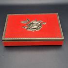 [R2772] Ancienne boîte en métal vintage « Rose d’Or » - Années 60/70