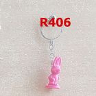 [R406] Porte clé lapin rose