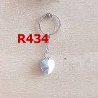 [R434] Porte clé coeur à facette métallique
