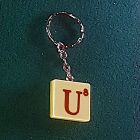 [R618] Porte-clés diamino plastique lettre U