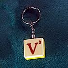 [R619] Porte-clés diamino plastique lettre V