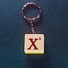 [R621] Porte-clés diamino plastique lettre X