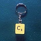 [R626] Porte-clé lettre scrabble lettre C