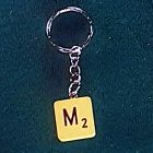 [R634] Porte-clé lettre scrabble lettre M