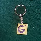 [R650] Porte-clés diamino bois lettre G