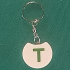 [R681] Porte-clé lettre verte T