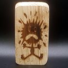 [R910] Morceau de bois déco homme splatch 5x10 cm