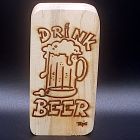 [R913] Morceau de bois déco Drink beer [Taÿe] 5x10 cm