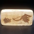 [R922] Morceau de bois déco Dragon de Noël 5x10 cm