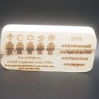 [R959] Morceau de bois déco bite et religion 5x10 cm